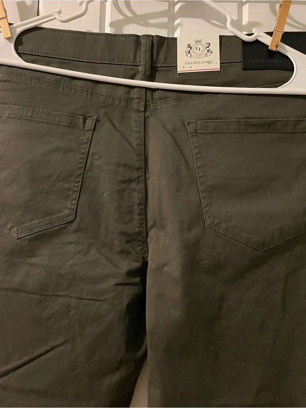 English Laundry military green stretch deck pants 36 30 NWT
